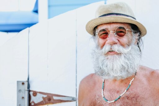 Older gentleman at the beach