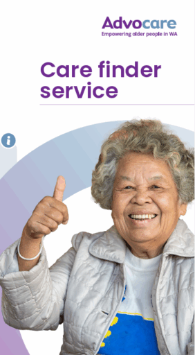 Older lady looking content with thumbs up