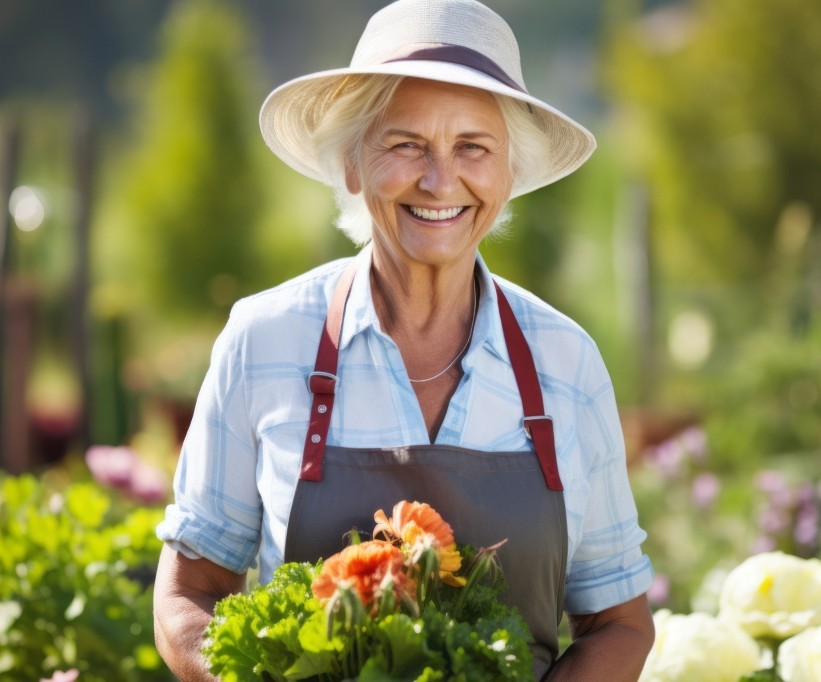 Lady in garden - Helen