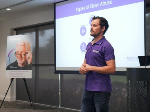 Presenter David during The Elephant in the Room event.