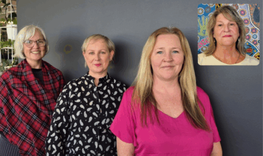 Bridget, Leigh Ann, Hazel & Leanne (inset)